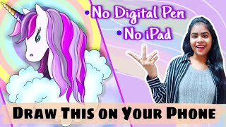 My first Digital Drawing On Mobile Phone | Digital art For Beginners screenshot 2