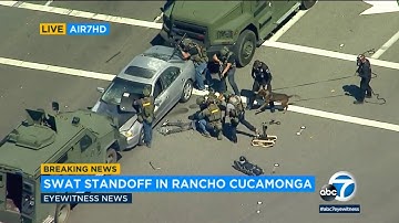 DRAMATIC ENDING: SWAT use flash-bang to rush suspects