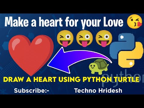 😜❤️Draw a heart using python turtle #youtubeshorts #shortsvideo #hearttouching |heart in Python