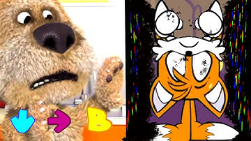 Talking BEN React to Spinning my tails Characters | FNF MEME Playground test