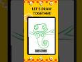 Draw a Cute Chameleon Step-by-Step | Easy & Fun! #beginnerarttips #drawing