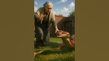 🐍👵 Grandma vs Giant Python – A Shocking Showdown 😲💥 #rescue #animals