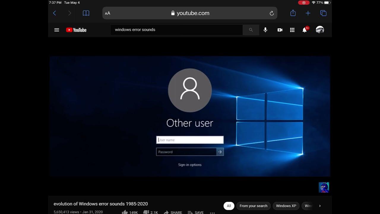 all windows error sounds 1985 2021 YouTube
