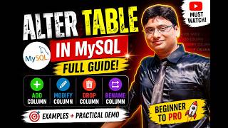 ALTER TABLE in MySQL in One Shot | Add, Drop, Modify Columns with Examples