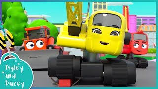 Construction Site Race Digley And Dazey Kids Construction Truck Cartoons