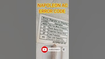 Napoleon ac error code list | error eode #napoleon #shorts
