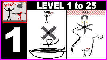 Save the Stickman - Pull Him Out Game level 1 to 25 - Gameplay Walkthrough Part 1 all Solution