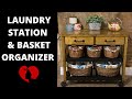 LAUNDRY STATION &amp; BASKET ORGANIZATION | SMALL LAUNDRY ROOM ORGANIZATION IDEA &amp; SOLUTION