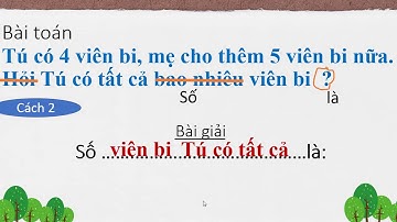 Giải toán có lời văn LỚP 1
