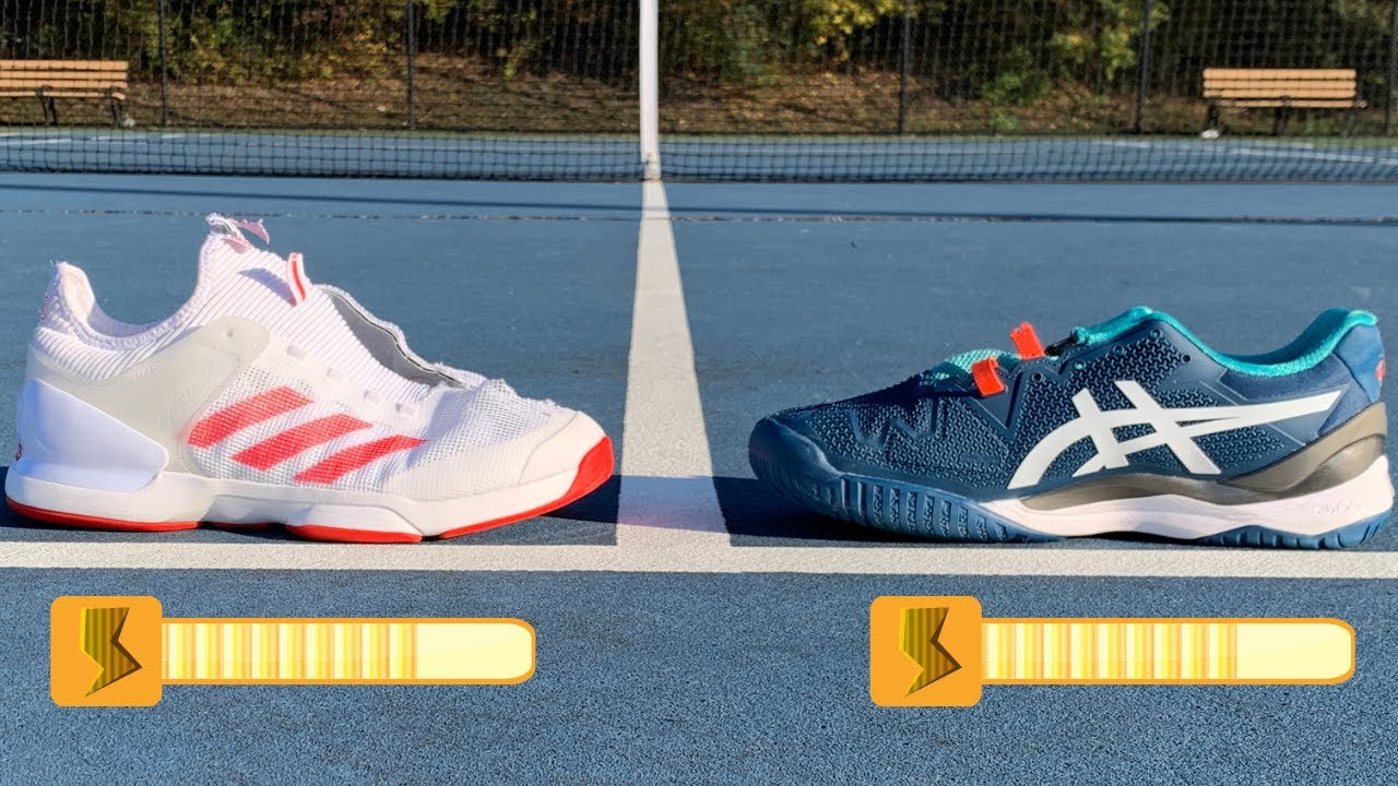 Onze onderneming hart vloeistof Asics Gel Resolution 8 VS Adidas Ubersonic 2 Head to Head Comparison Review  By Real Foot Doctor - YouTube