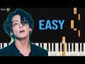 Jung Kook Shot Glass Of Tears EASY Piano Tutorial By Pianella Piano 