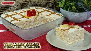 TARTA CARLOTA DE LIMÓN CON SOLO 5 INGREDIENTES sin cocinar nada te encantará