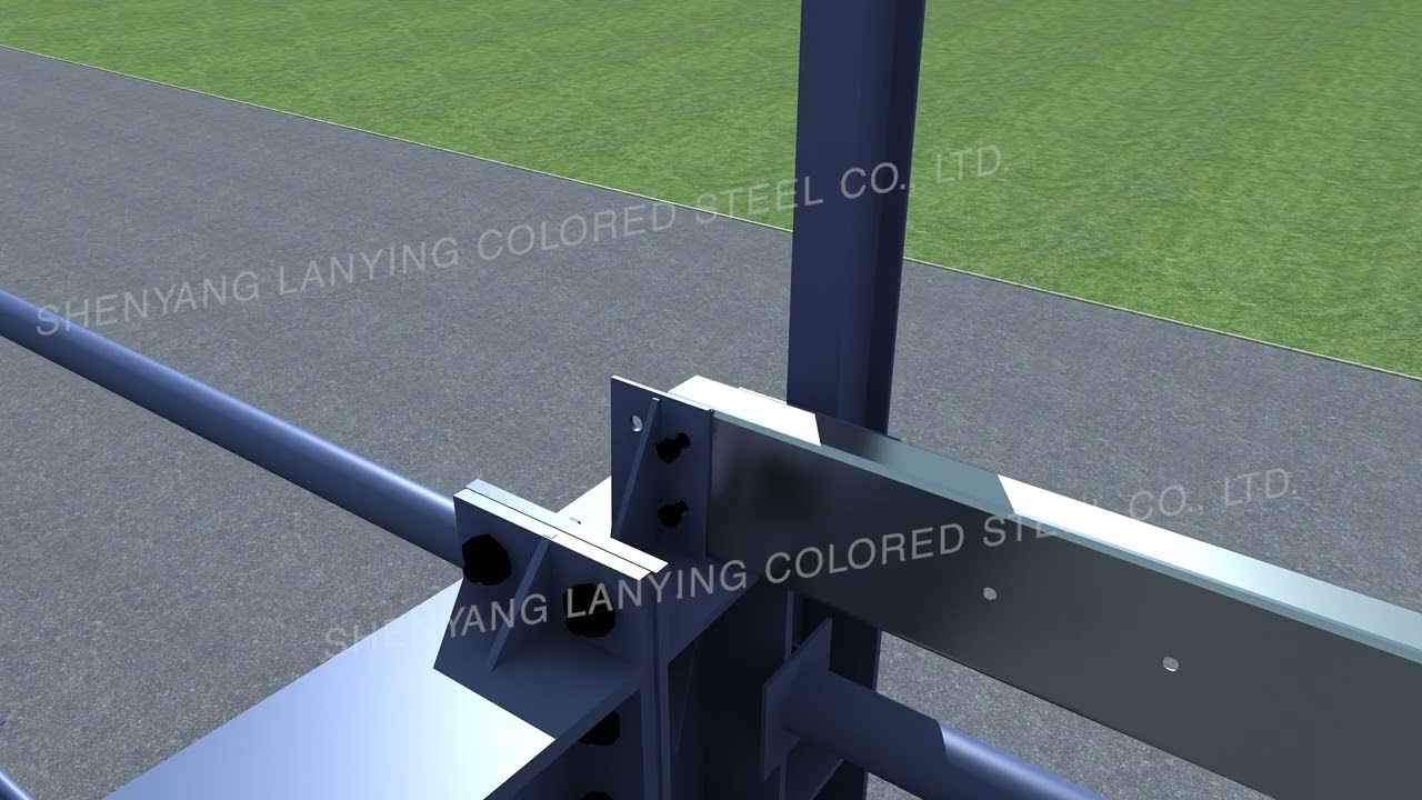 Steel structure installation guidance 3D animation from Shenyang Lanying Feb. 3rd, 2023 edition