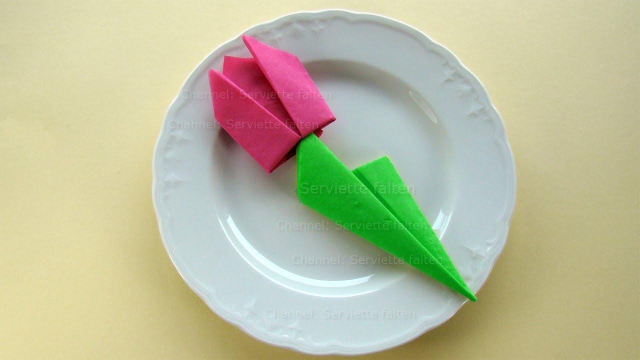 Servietten Falten Rose Blume Einfache Deko Fur Hochzeit Youtube