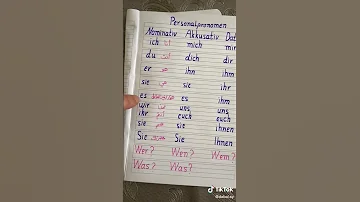 الضمائر الشخصيه اللغه الالمانيه 