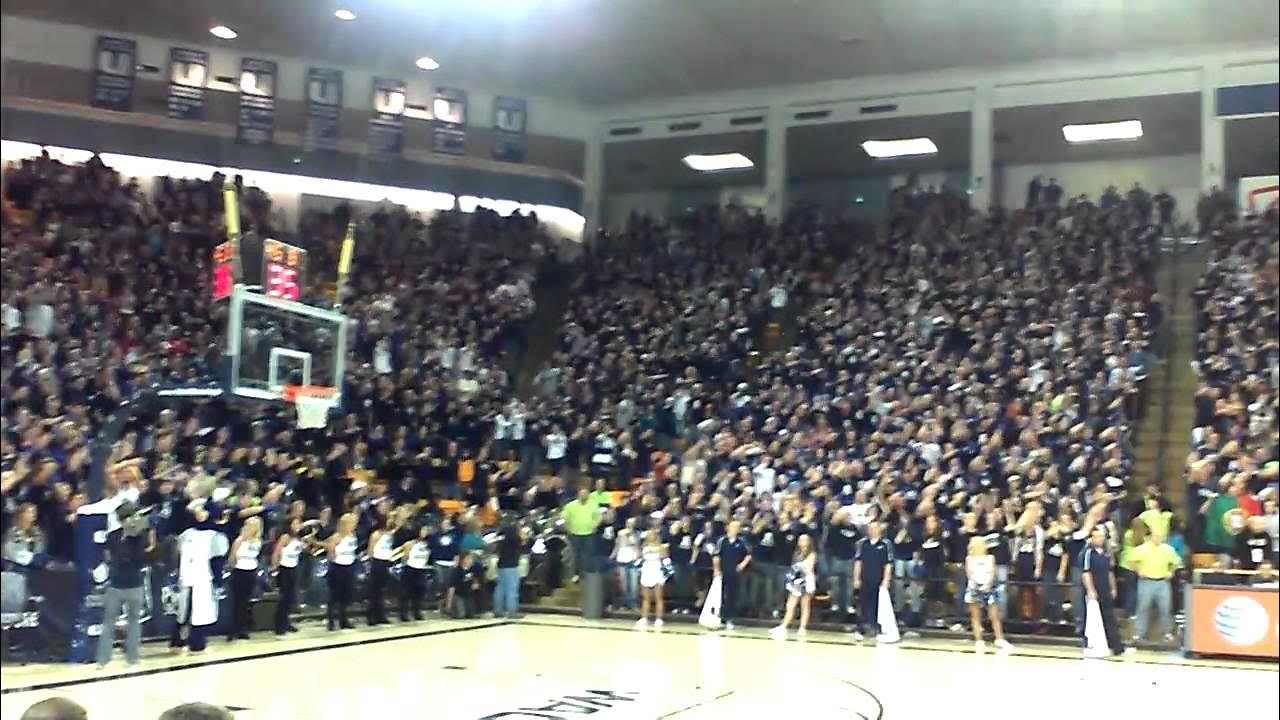 Utah state basketball winning team losing team chant YouTube