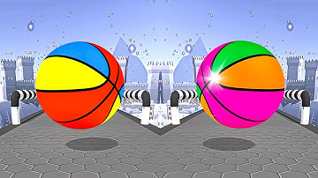 🌈Rolling Ball Sky Escape Vs Reverse Video SpeedRun Gameplay Android iOS | Ball Race 223