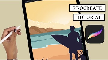 Easy beach landscape drawing for beginners | You can draw this! | Procreate tutorial with iPad Pro