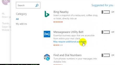 how to integrate add ins in outlook webmail 365