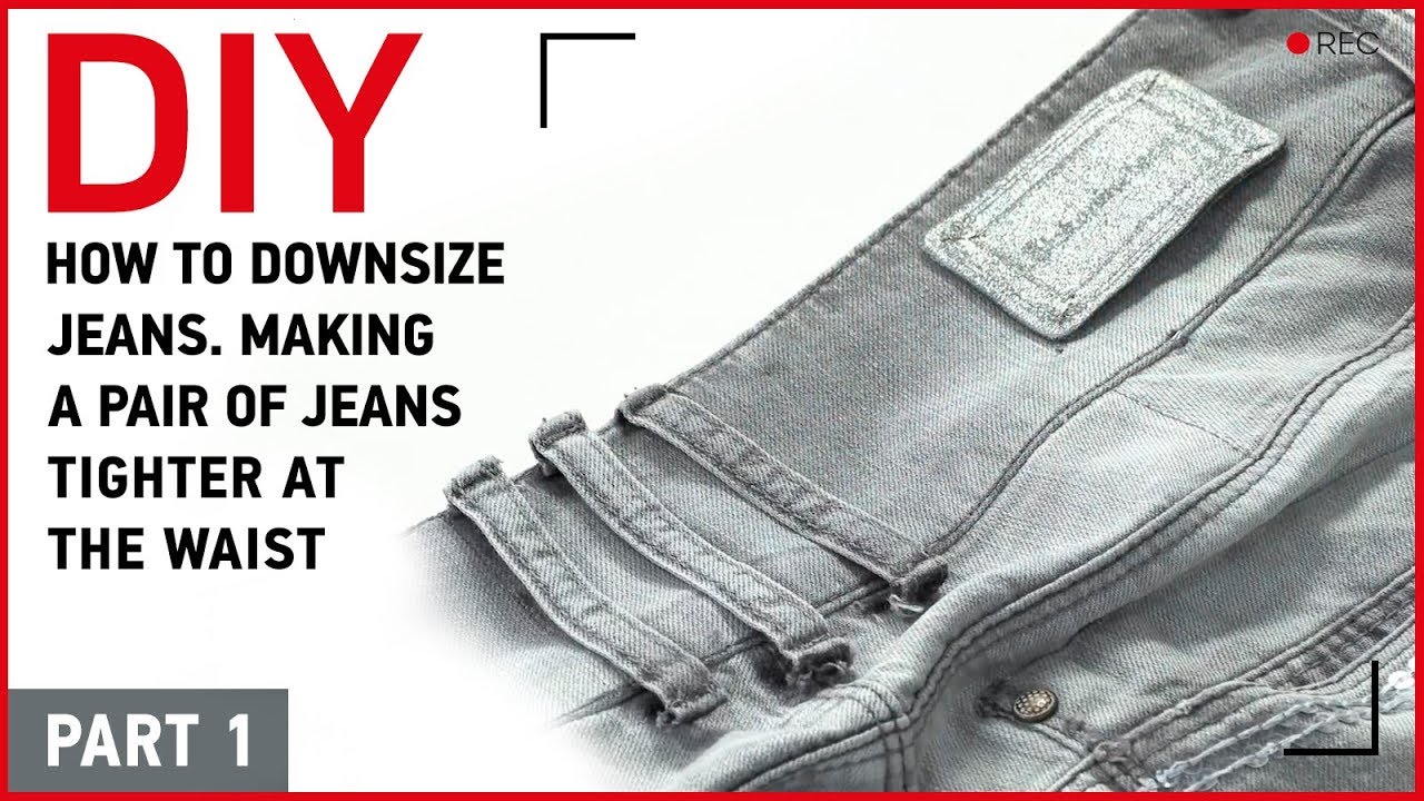 DIY: How to downsize jeans. Making a pair of jeans tighter at the waist ...