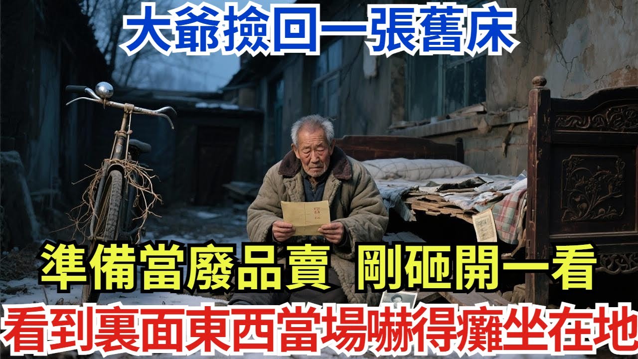 大爺撿回一張舊床，準備當廢品賣，剛砸開一看，看到裏面東西當場嚇得癱坐在地上！#社会奇闻 #改编事件 #人间百态 #非凡视角 #人间奇闻录