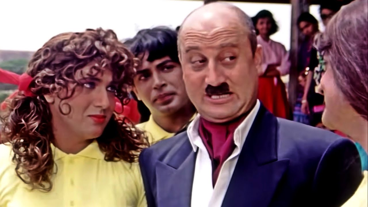 Govinda लड़की बन कर Anupan Kher के साथ खेला कब्बडी मैच | Shola Aur Shabnam मूवी का मज़ेदार सीन Comedy