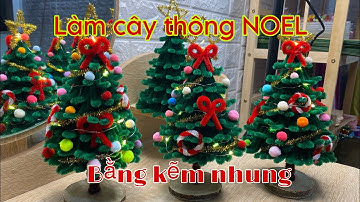 Hướng dẫn làm cây thông noel mini bằng kẽm nhung / Ngọc Nữ TV