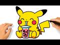 HOW TO DRAW PIKACHU KAWAII EASY ⚡
