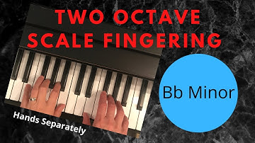Piano Scales:  Bb Minor, Two Octaves.  An Easy Technique to Lock in Your Fingering For Both Hands!