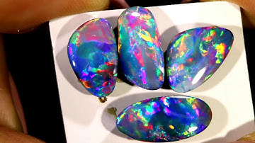 8.98 Cts 4pcs Shell Fossil Doublet Opal Parcel BB76