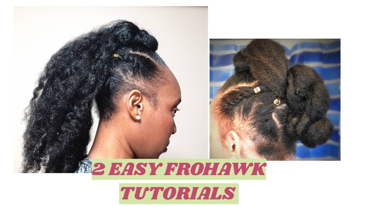 HOW TO DO FROHAWK ON NATURAL HAIR | Cute Protective Style - YouTube