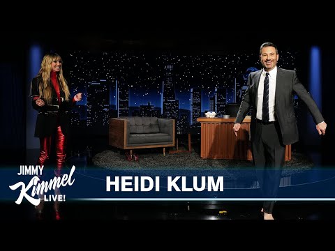 Heidi Klum & Jimmy Kimmel Train to Walk in High Heels with Raw Eggs