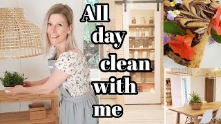 ALL DAY CLEAN WITH ME with home made cleaners