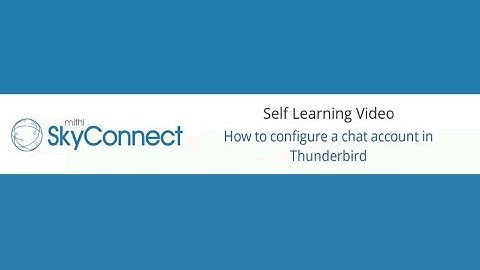 How to configure a chat account in Thunderbird