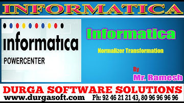 Informatica tutorial||onlinetraining||normalizer transformations by Ramesh