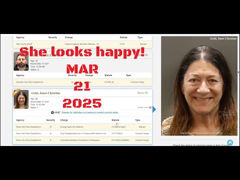 Ada County Idaho Arrests March 21 2025 / Happy to be locked up?