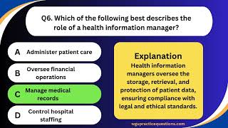 C802 Foundations in Healthcare Information Management Practice Question