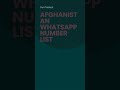 Afghanistan WhatsApp Number List | Bulk Email Data