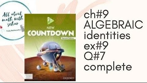 Chapter 9 exercise 9 question 7 class 7th new countdown second edition