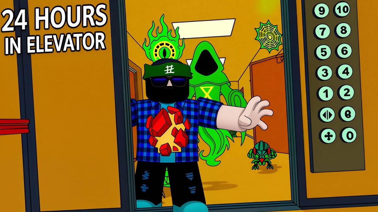 24 Hours in Cursed Elevator (Roblox Walkthrough) - YouTube