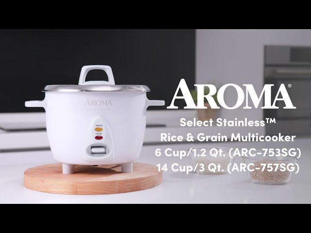 AROMA 14-Cup Cooked 3 Qt. Select Rice Grain Cooker ARC-757SG