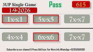 Thailand Lottery 3UP Special Single Touch Game Update | Thailand Lottery Winner Game 1-9-2026 screenshot 5