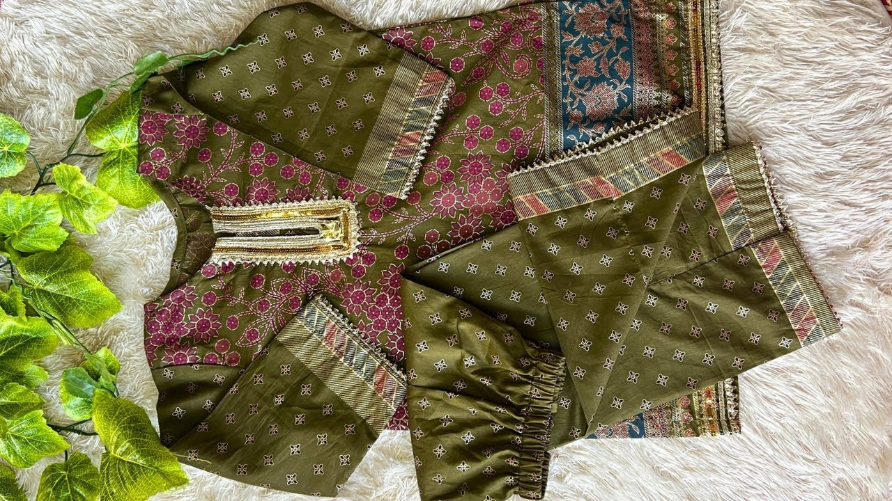 Ethnic Style Eid Baby Dress || Festive Baby Dress Cutting and stitching tutorial