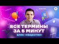 ВСЕ термины из блока ОБЩЕСТВО за 5 минут | Обществознание ЕГЭ 2023