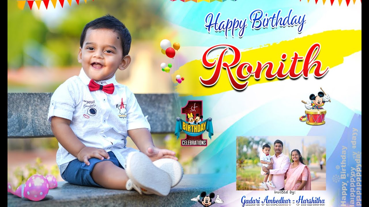RONITH 1st Birthday - YouTube