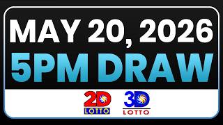 5PM PCSO LOTTO RESULTS TODAY MAY 20, 2026 | SWERTRES EZ2
