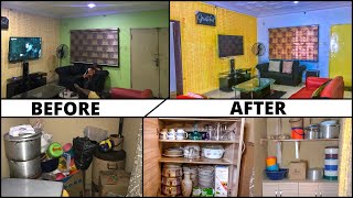 Minimalist Living Room and Pantry Makeover in Nigeria #nigerianyoutuber #homemakeover #portharcourt