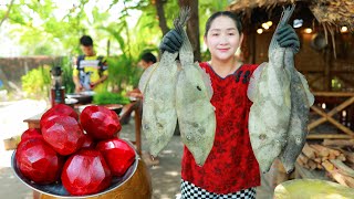 Have you ever tried big cow fish like this? Cow fish family recipe, Beetroot juice | Sros Vlogs