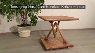 Internet On Furniture Tensegrity Havada Duran Masif Çam Kahve Masası