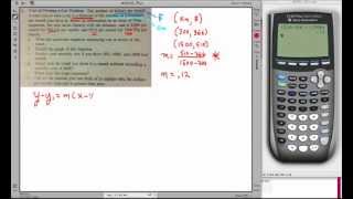 Linear model word problem